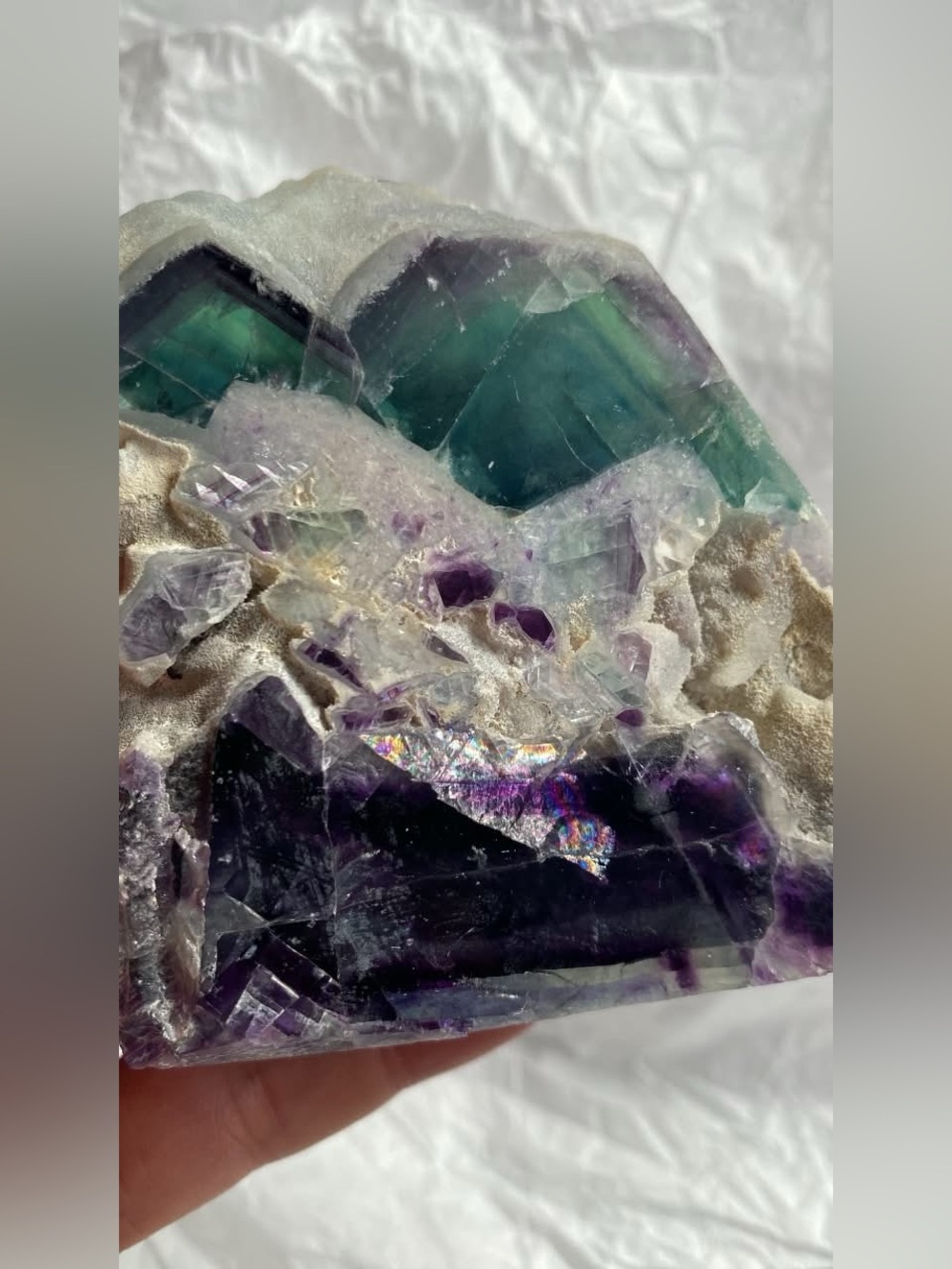 Rainbow Fluorite Freeform slab - Picture 4 of 6